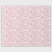 Pink Polka Dots Wrapping Paper Geschenkpapier (Flach)