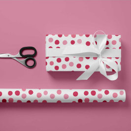Pink Polka Dots Wrapping Paper Geschenkpapier