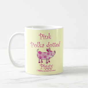 Pink Polka gepunktetes Schweine Kaffeetasse