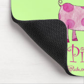Pink Polka gepunktetes Schweine Mousepad (Ecke)