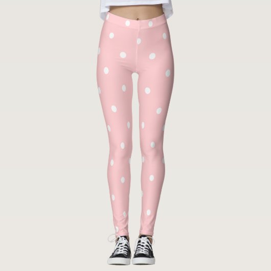 Pink Polka Leggings (Vorderseite)