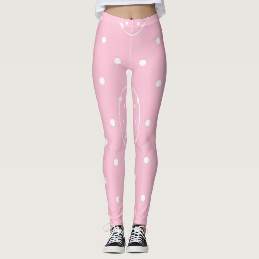 Pink Polka Parade Leggings (Vorderseite)