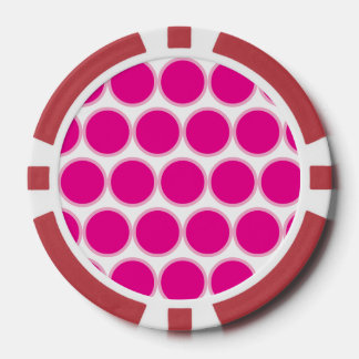 Pink Polka Poker Chip