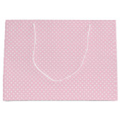 Pink-Polka-Punkt Große Geschenktüte (Vorderseite)