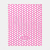 Pink polka Punkt individuelle Name Decke (Vorderseite)