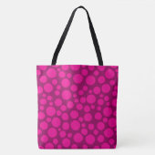 Pink Polka Punkt Kreisel Druck Tasche (Vorderseite)