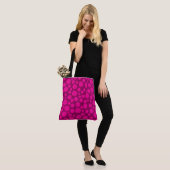 Pink Polka Punkt Kreisel Druck Tasche (Am Model)