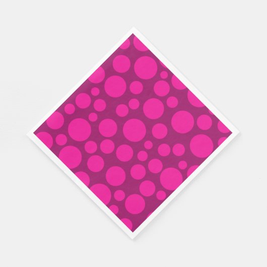 Pink-Polka-Punkt Serviette (Ecke)