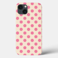 Pink polka Punkte auf cremefarbenen Case-Mate iPho