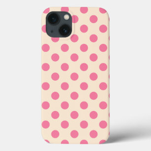 Pink polka Punkte auf cremefarbenen Case-Mate iPho iPhone Hülle