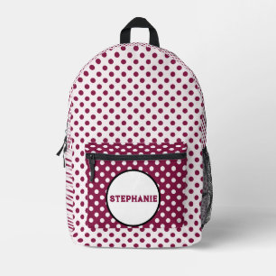 Pink-Polka-Punkte Bedruckter Rucksack