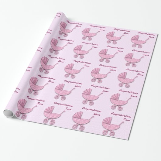 Pink-Polka-Punkte Geschenkpapier (Ungerollt)