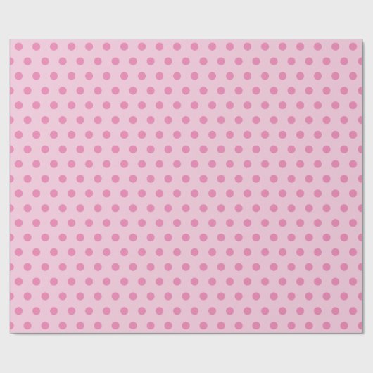 Pink-Polka-Punkte Geschenkpapier (Flach)