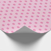 Pink-Polka-Punkte Geschenkpapier (Ecke)