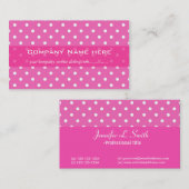 Pink Polka Punkte Girl Visitenkarte (Vorne/Hinten)