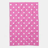 Pink-Polka-Punkte Küchentuch (Vertikal)