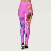 Pink-Polka-Punkte Leggings (Rückseite)