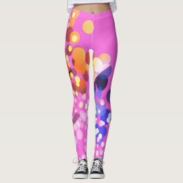 Pink-Polka-Punkte Leggings