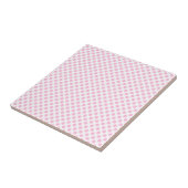 Pink Polka Punkte mit anpassbarem Hintergrund Fliese (Seite)
