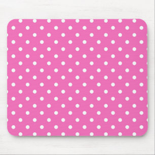 Pink-Polka-Punkte Mousepad