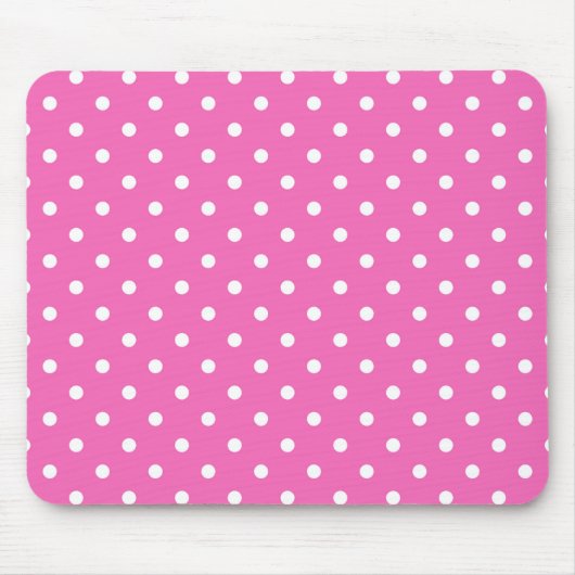 Pink-Polka-Punkte Mousepad (Vorne)