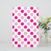 Pink-Polka-Punktmuster Briefpapier (Stehend Vorderseite)