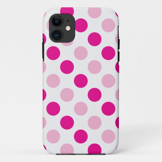 Pink-Polka-Punktmuster Case-Mate iPhone Hülle (Rückseite)