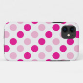 Pink-Polka-Punktmuster Case-Mate iPhone Hülle (Rückseite (Horizontal))
