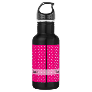 Pink-Polka-Punktmuster Edelstahlflasche
