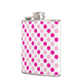 Pink-Polka-Punktmuster Flachmann (Links)