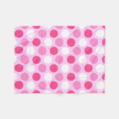 Pink-Polka-Punktmuster Fleecedecke (Vorderseite (Horizontal))
