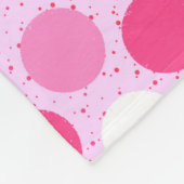 Pink-Polka-Punktmuster Fleecedecke (Ecke)