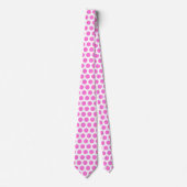 Pink-Polka-Punktmuster Krawatte (Vorderseite)