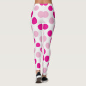 Pink-Polka-Punktmuster Leggings (Rückseite)
