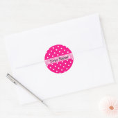 Pink-Polka-Punktmuster Runder Aufkleber (Umschlag)