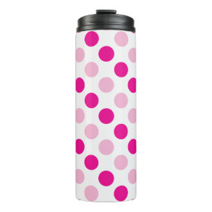 Pink-Polka-Punktmuster Thermosbecher