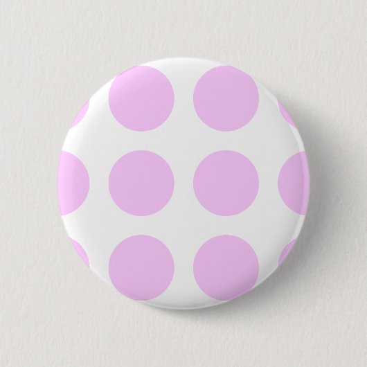 Pink Polka Spots Button (Vorderseite)