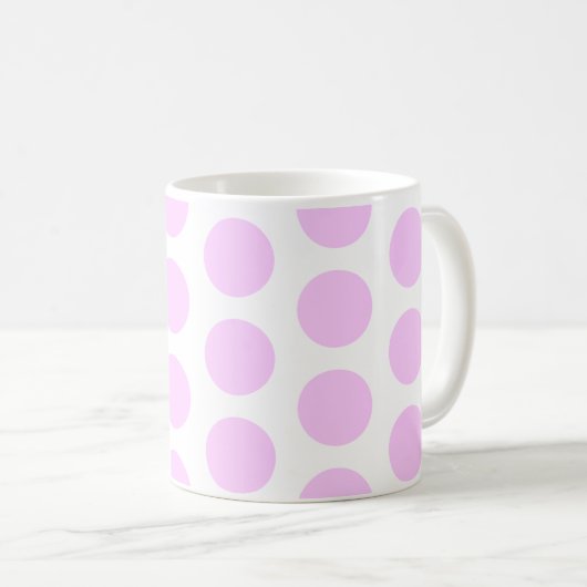 Pink Polka Spots Kaffeetasse (VorderseiteRechts)