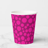 Pink Polska dot paper plate Pappbecher (Vorderseite)