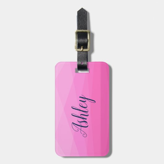 Pink Polygonal Gepäckanhänger (Vorderseite vertikal)