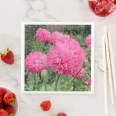 Pink Pom Pom Poppies Serviette (Beispiel)