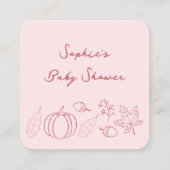 Pink Pomegranate Fall Brautparty QR Code UAWG Begleitkarte (Rückseite)