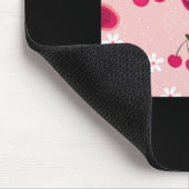 Pink Pomegranate Fruchtkirsche Floral Daisy Sticke Mousepad (Ecke)