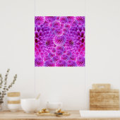 Pink PomPom Dahlia Blume Poster (Küche)