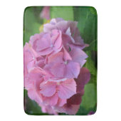 Pink Pompom Hydrangea Hortensia Blume Badematte (Vorderseite Vertikal)
