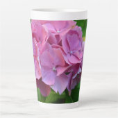 Pink Pompom Hydrangea Hortensia Blume Milchtasse (Vorderseite)