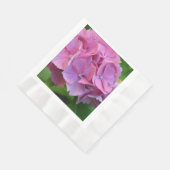 Pink Pompom Hydrangea Hortensia Blume Serviette (Ecke)