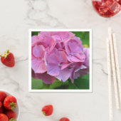 Pink Pompom Hydrangea Hortensia Blume Serviette (Beispiel)