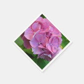 Pink Pompom Hydrangea Hortensia Blume Serviette (Ecke)