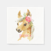 Pink Pony Baby Dusche Serviette (Vorderseite)